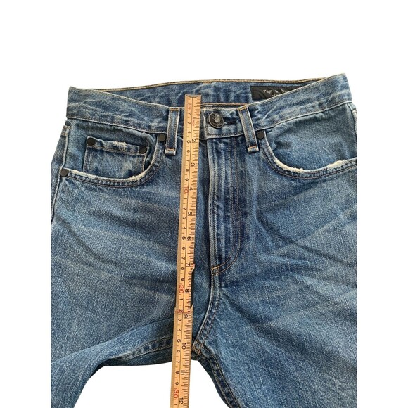 Rag & Bone Bellhouse Women’s Jeans Size 24 Straight Leg Blue Distressed Denim - Picture 7 of 9